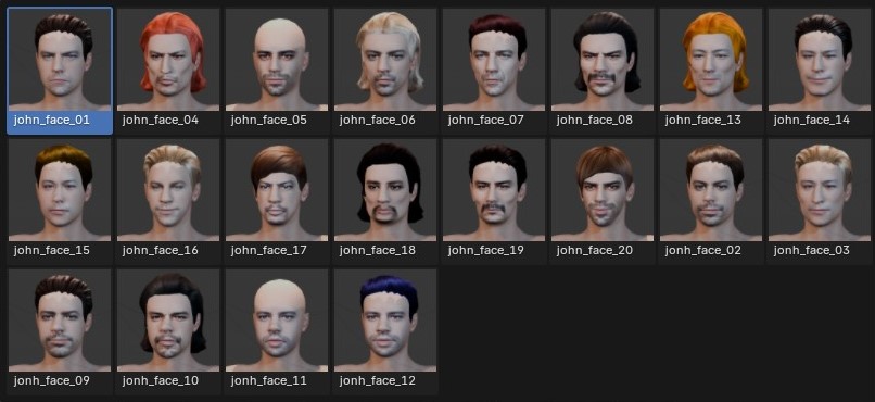 Gallery of Head Preset thumbnails