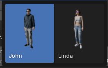 The two Modular Mesh base characters, John and Linda