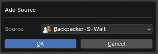 Add Source dialog with a Source dropdown