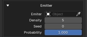 Flow Curve Crowd Emitter category: Emitter, Density, Seed, Probability