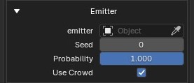 Stadium Crowd Emitter category: emitter, Seed, Probability, Use Crowd