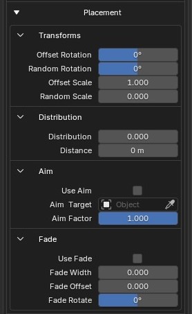 Standing Crowd Placement category: Transforms, Distribution, Aim, Fade